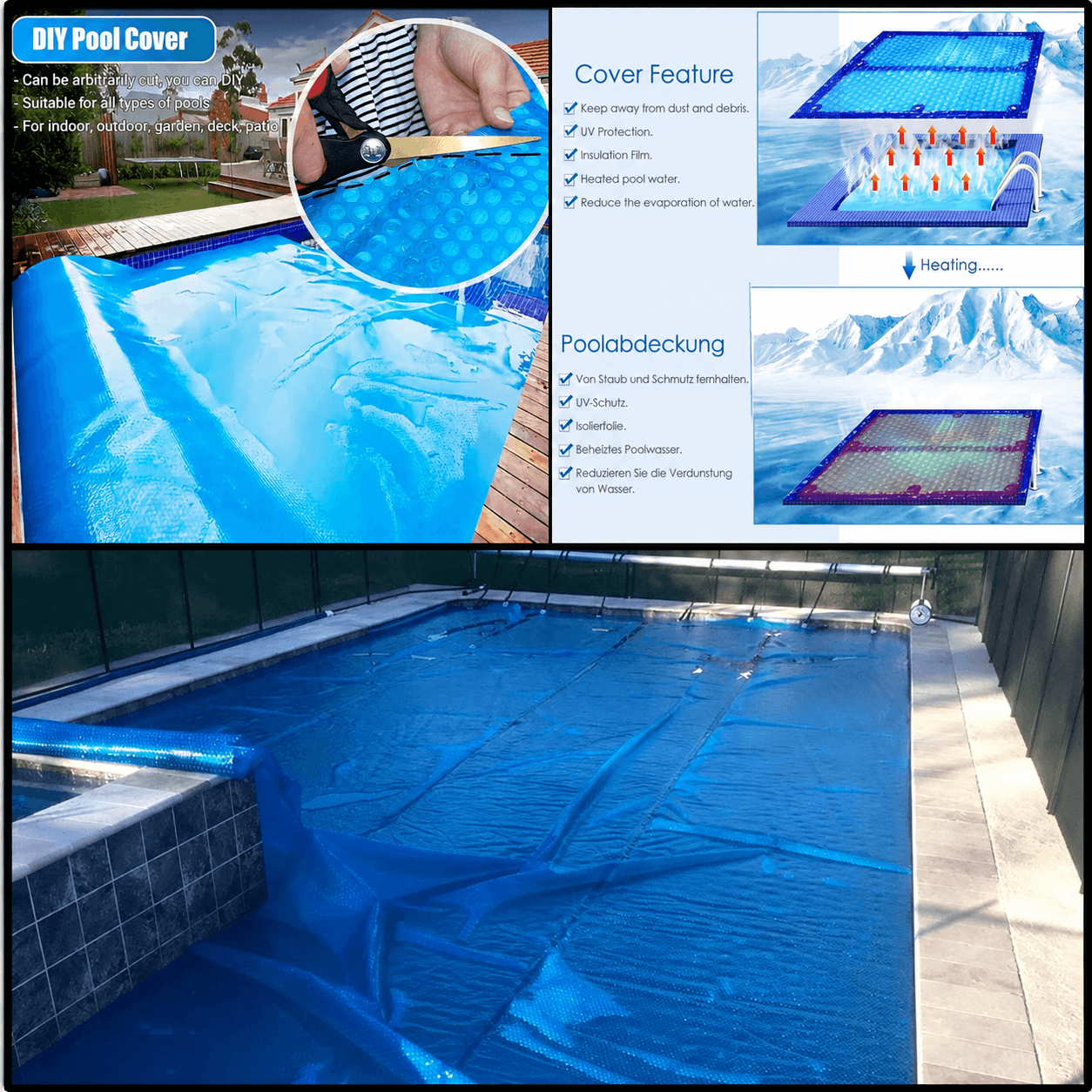 COBERTOR PARA PISCINA POR M² – DIY POOL COVER USA