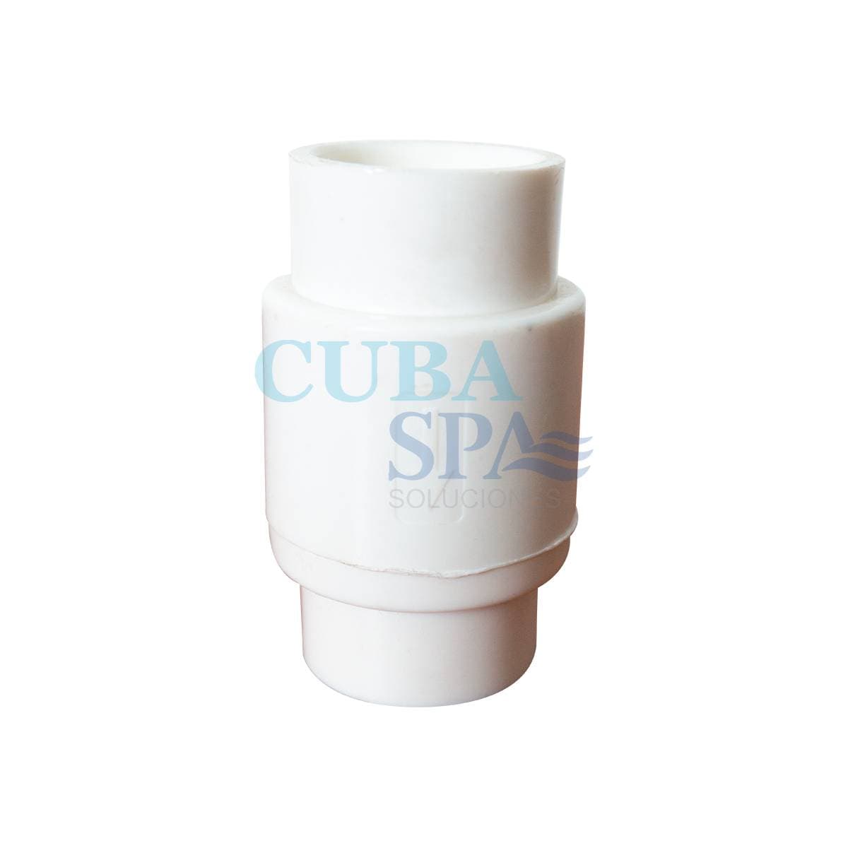 VALVULA CHECK PRES. DE 1 EN PVC BLANCO