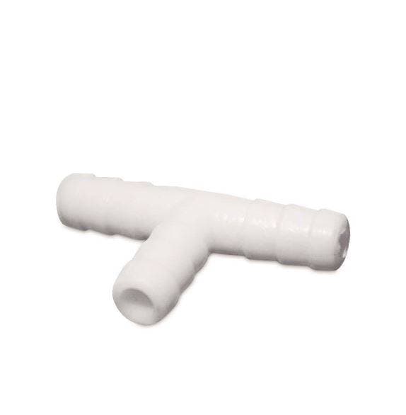 T de 3/8″ Conexión Presión T PVC Blanco — imagen 1