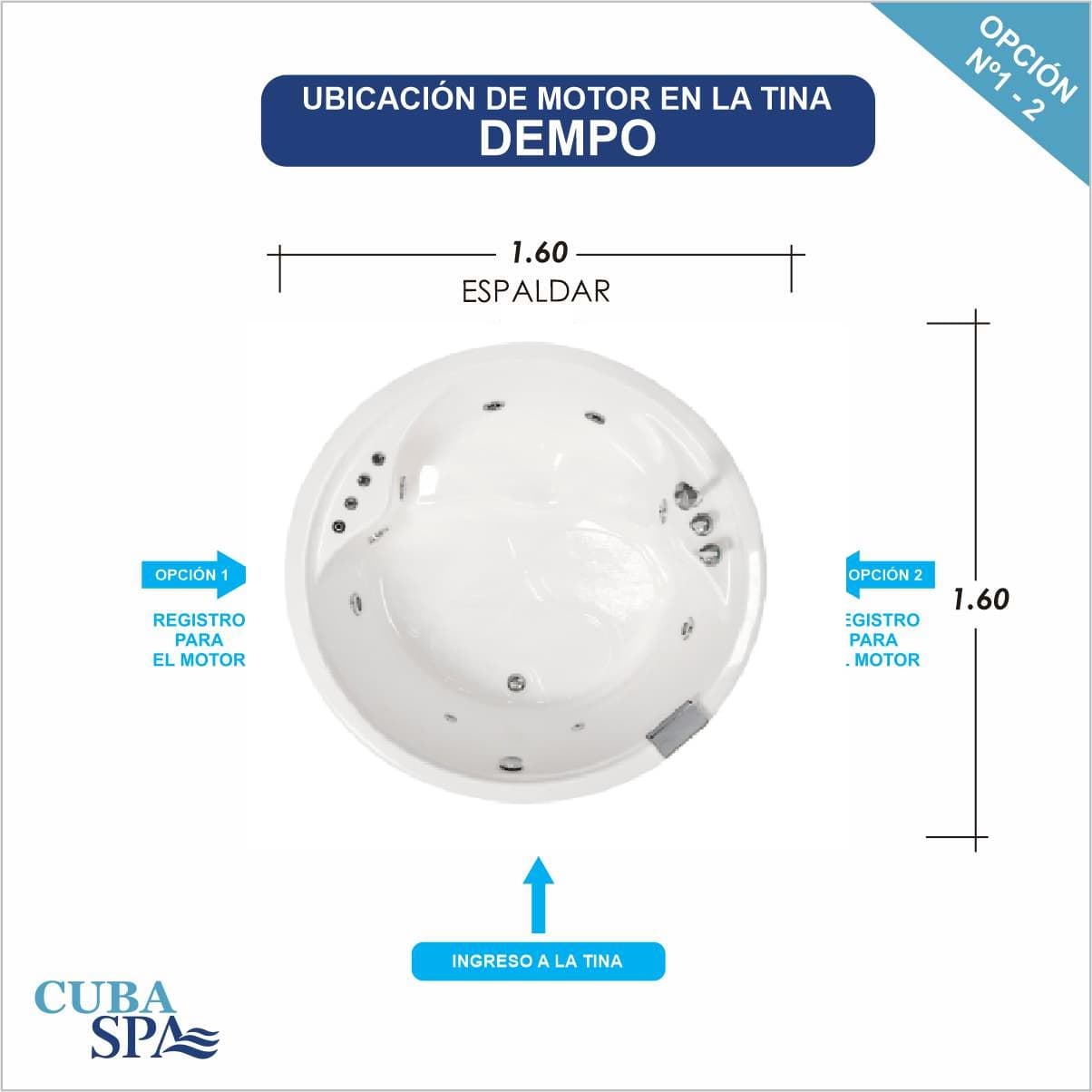 Tina Hidromasaje - DEMPO 160 Ø