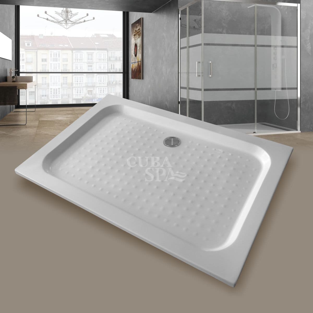 Poza de ducha 120x80*5 cm - para empotrar