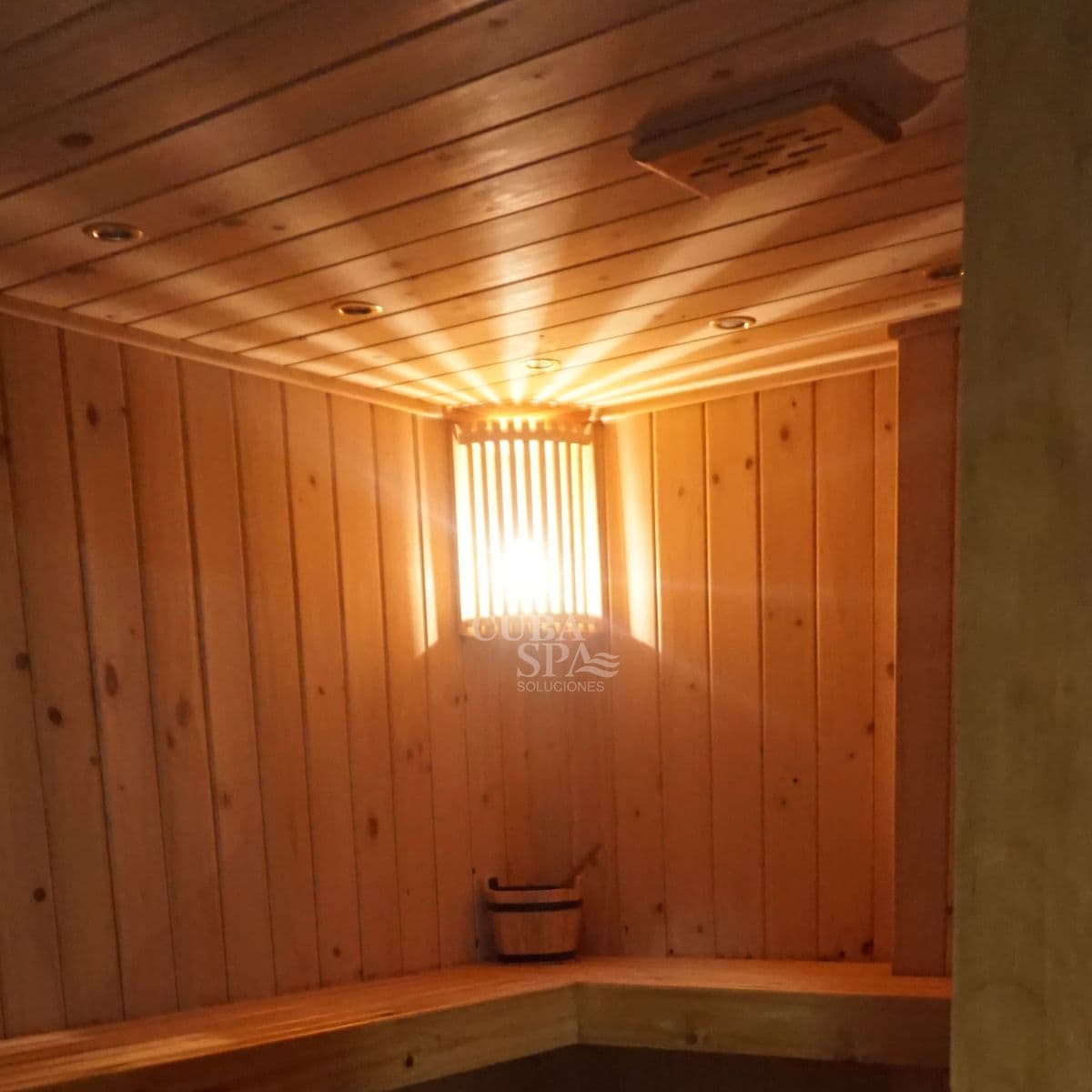 Luminaria de madera para sauna seco