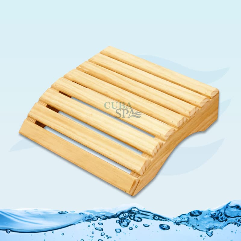 Cabezal de madera para sauna