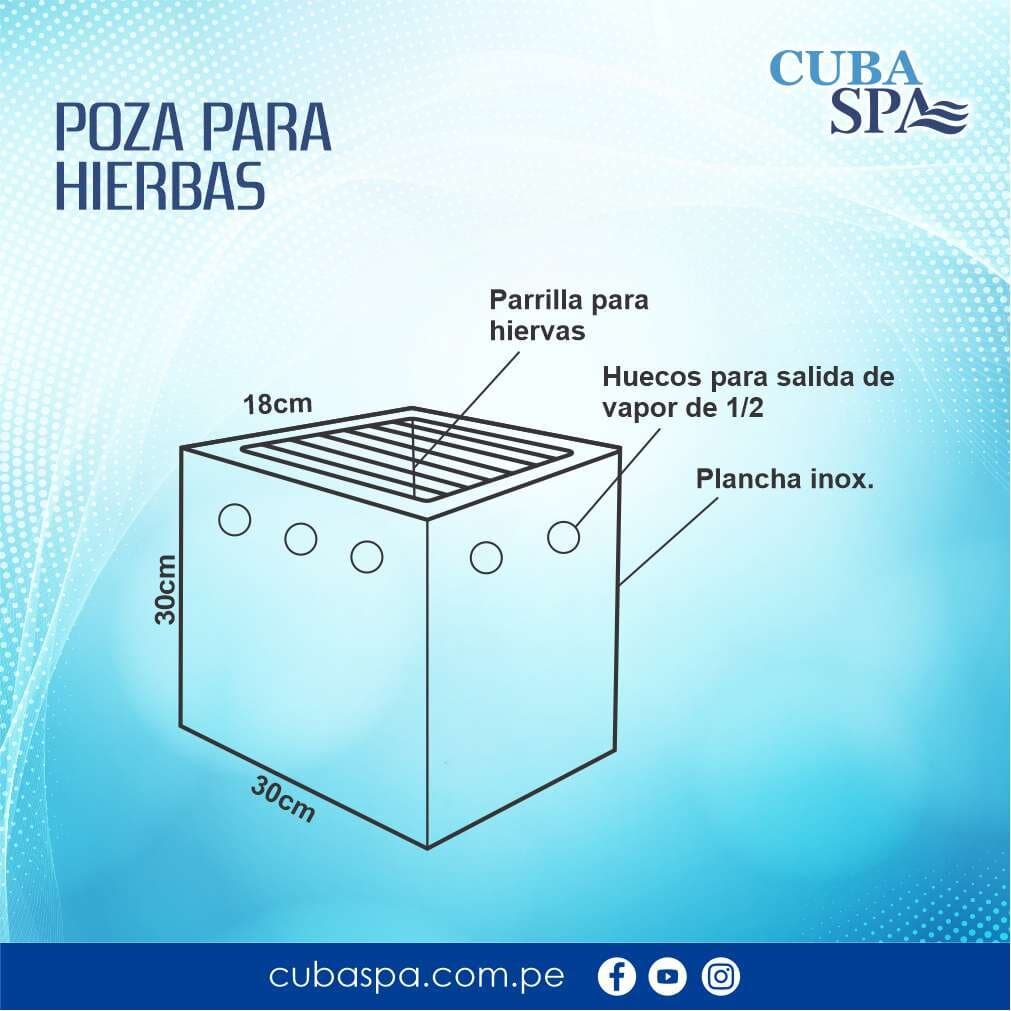Dispensador de hierbas rectangular 30cm L 30 cm H y 18CM