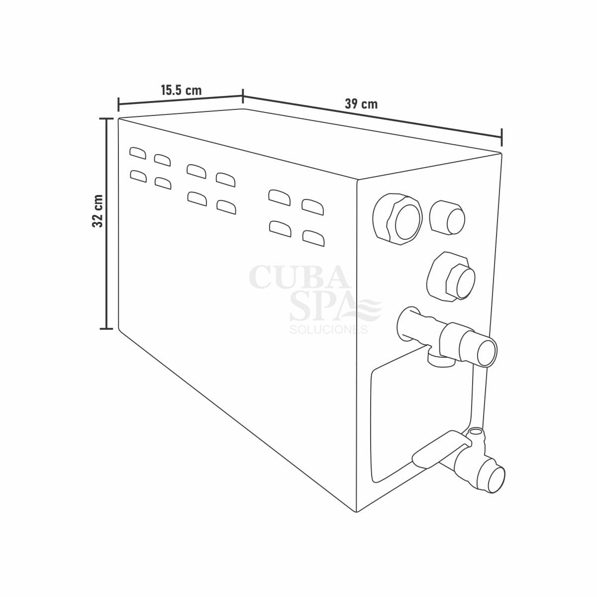 Generador de vapor eléctrico con Tablero Digital 6kw