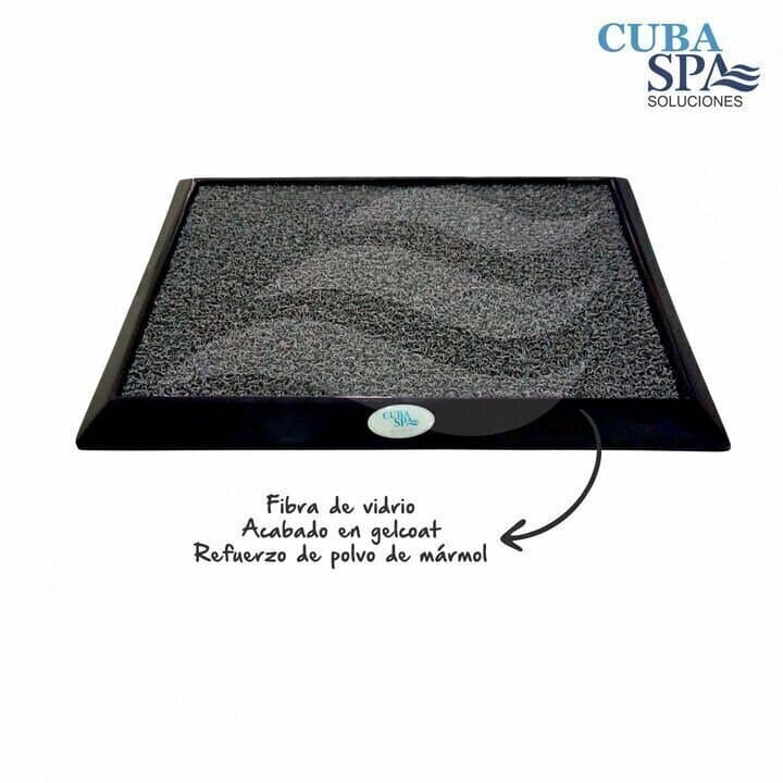 PEDILUVIO NEGRO 69*49*3.5cm | FIBRA DE VIDRIO