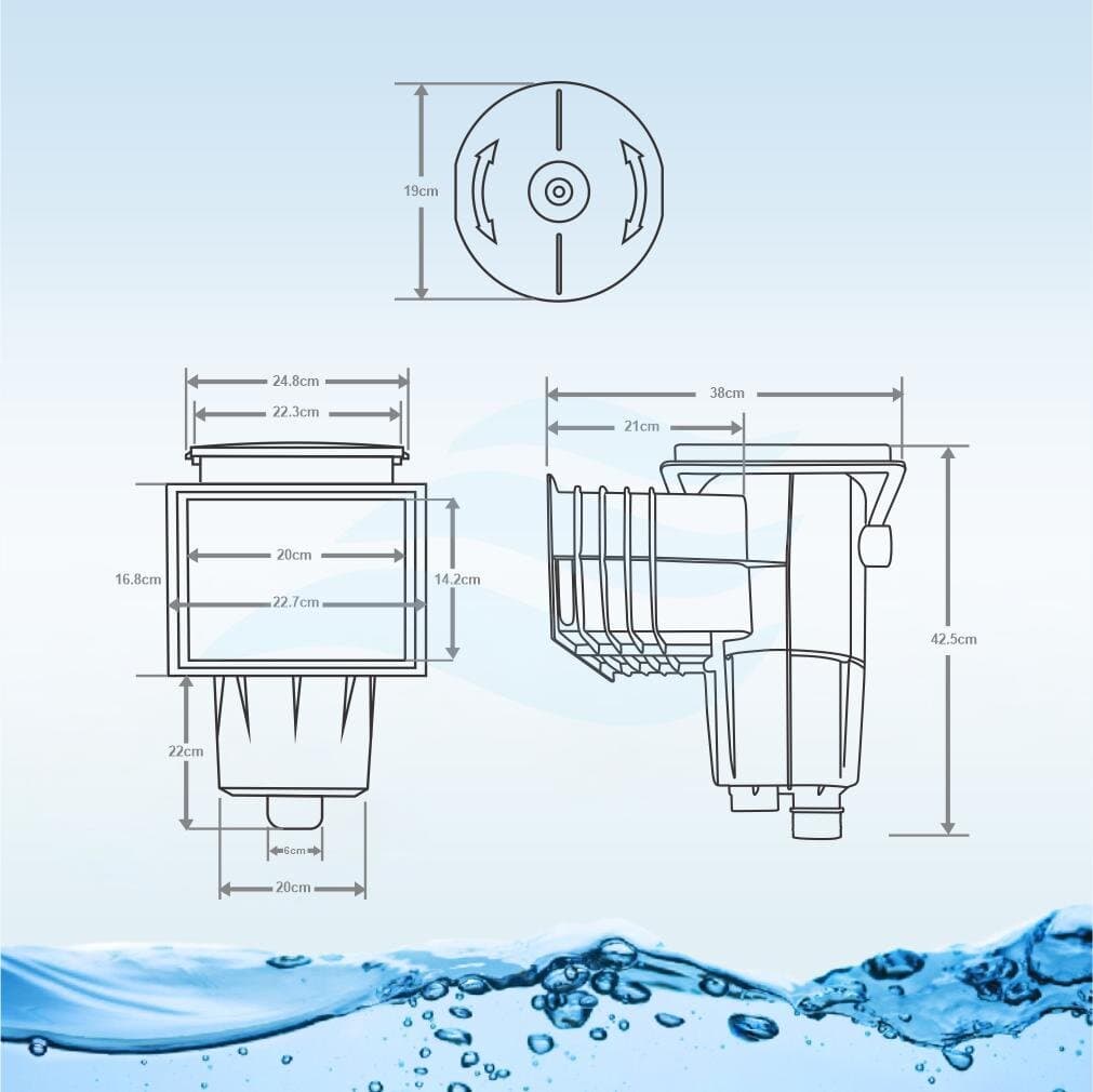 Desnatador USR de 8″ HT-PA249C para Piscina