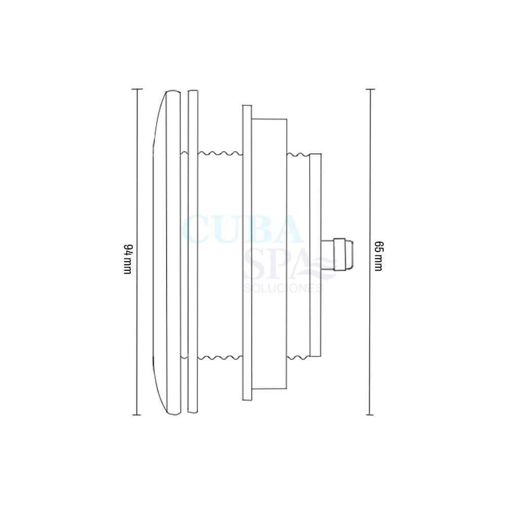 Reflector LED Spa PVC Control Manual 94 mm LUCKY