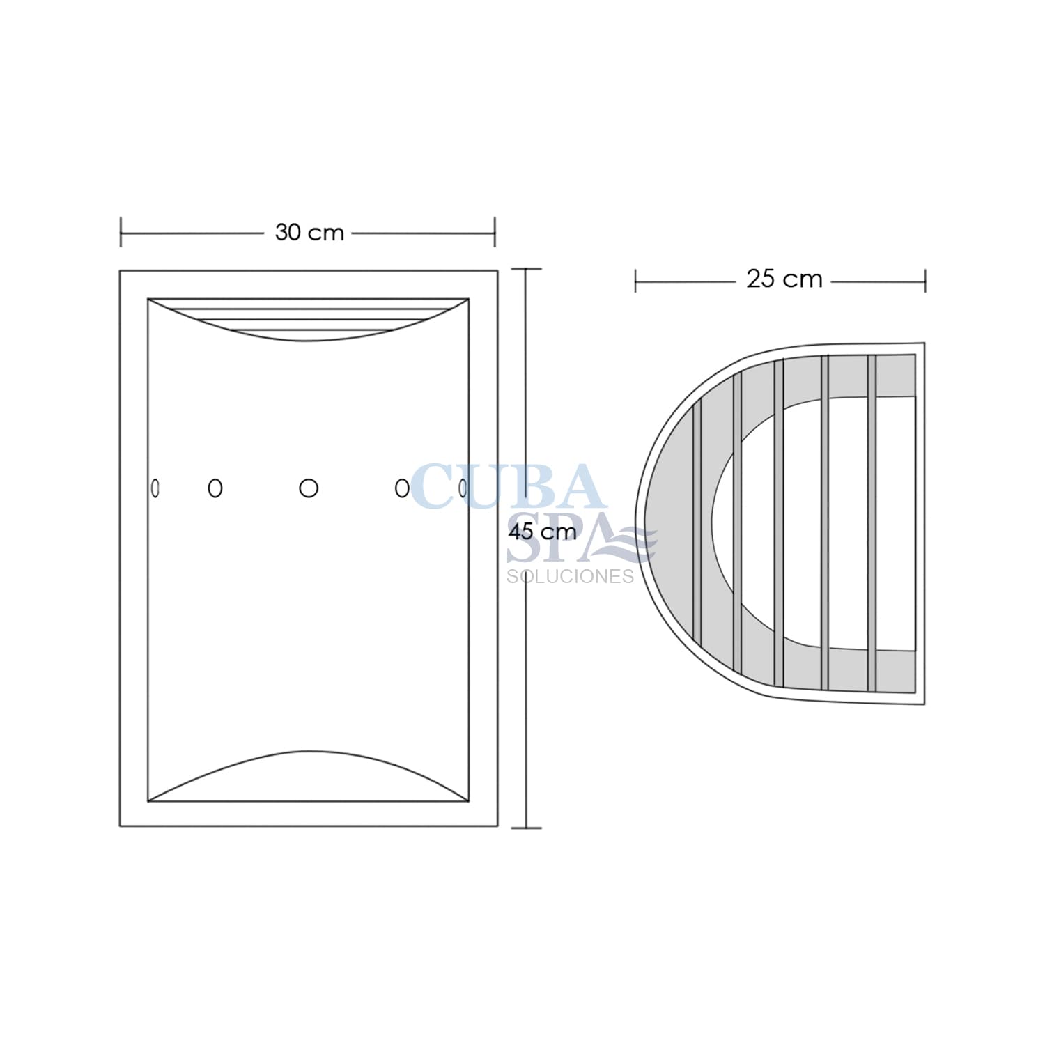 Poza para Hierbas de sauna a vapor cilindrica 30cm L 25 cm H y 45A