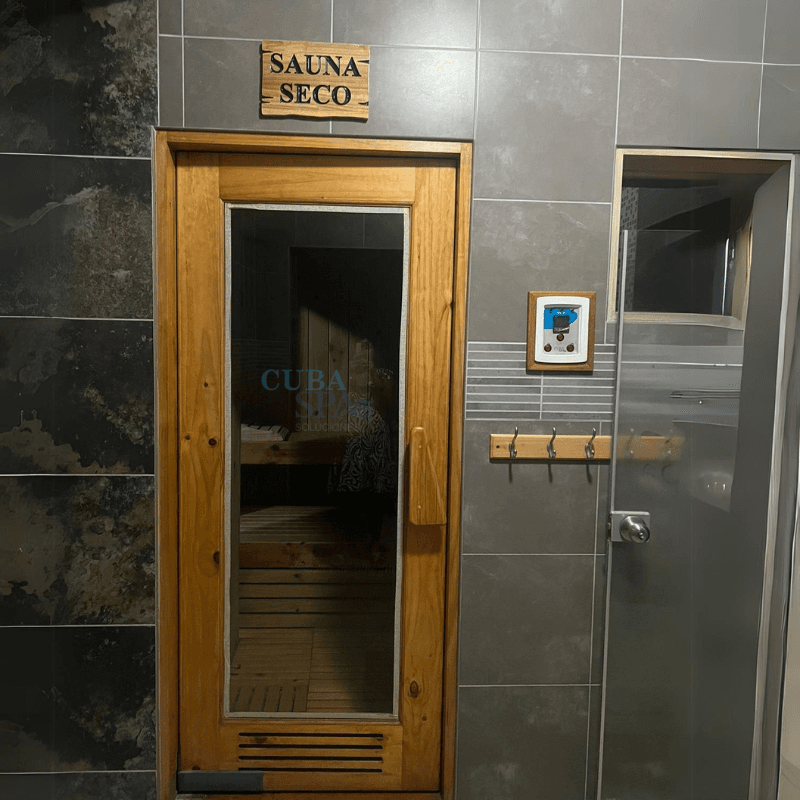 Letrero de Madera de 30x20 "Sauna seco"