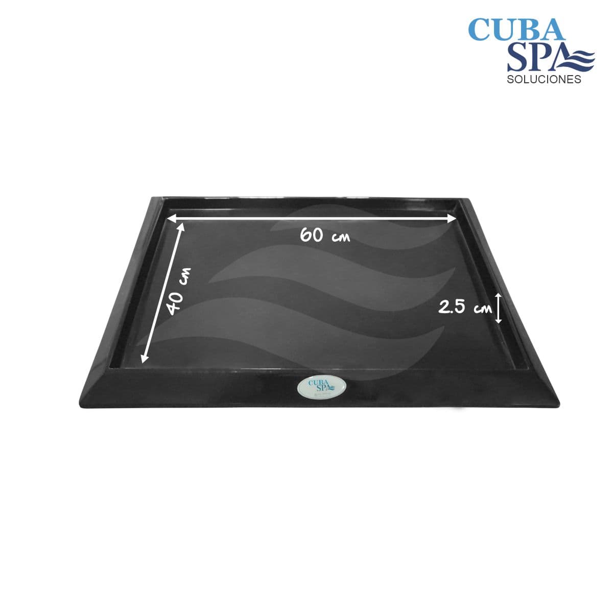 PEDILUVIO NEGRO 69*49*3.5cm | FIBRA DE VIDRIO
