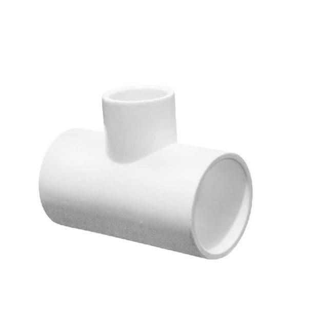 Conex. Pres. T Reducción (1 * 1 * 1/2)" en PVC Blanco LG