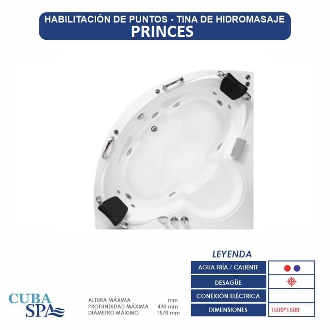 Tina Hidromasaje Esquinero - PRINCESS II 150*150*49 — imagen 5