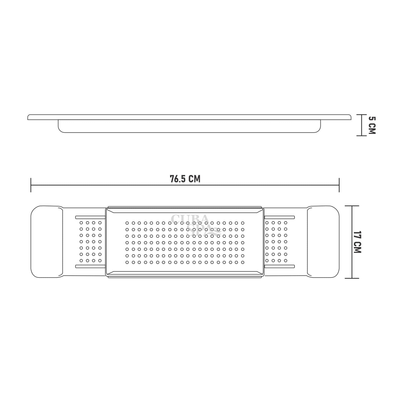 Bandeja para tina 76.5 x 17 x 5 cm Material : PVC — imagen 9