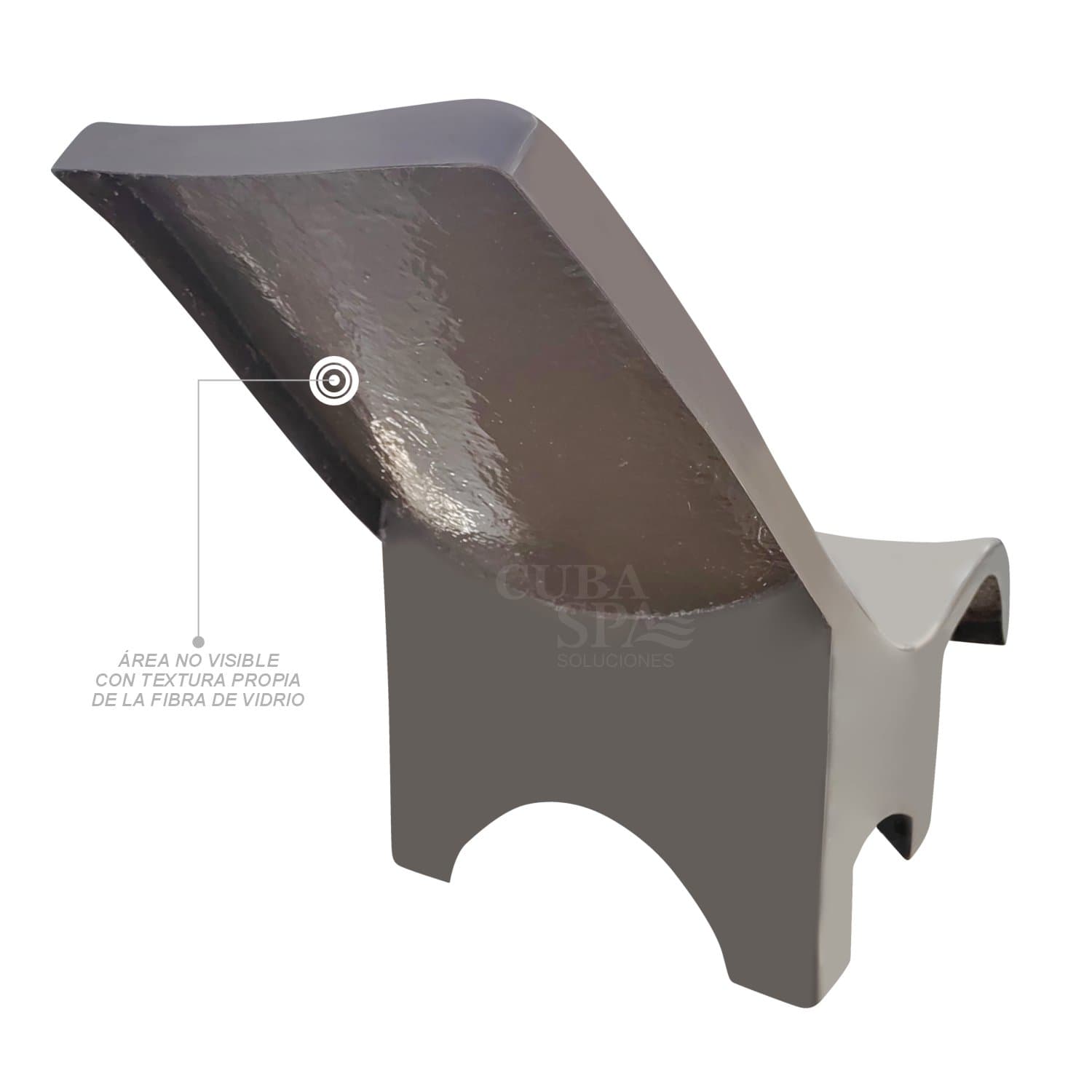 Tumbona de Fibra de Vidrio Modelo Lamas 170 x 55 cm | no sumergible al agua